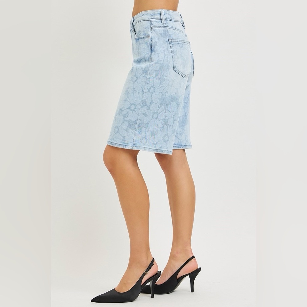 Floral Print Wide Leg Bermuda Shorts - Risen - Picture 4 of 6